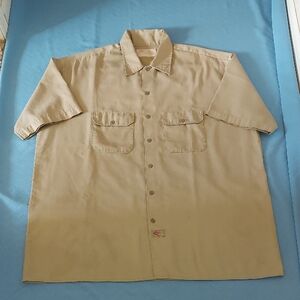 Dickies Button Down Tan Men's Shirt